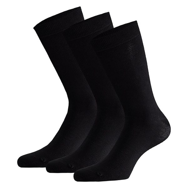 Apollo Sokken Basic Bamboo Zwart 3-pack-39/42