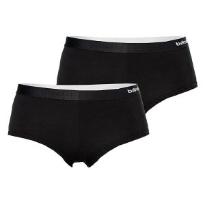 Apollo Hipsters Dames Bamboo Basic Zwart 2-pack-L