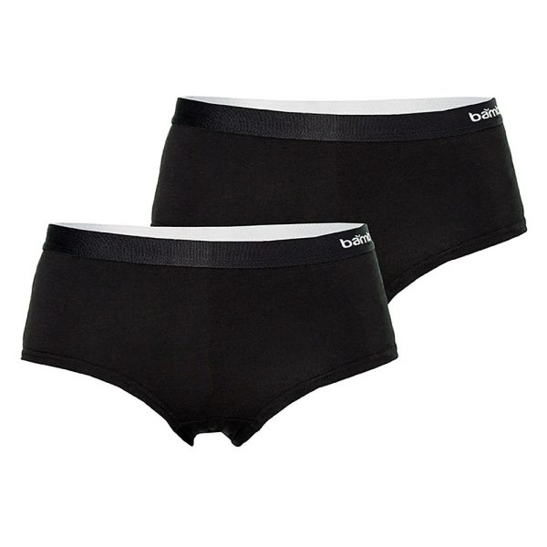 Apollo Hipsters Dames Bamboo Basic Zwart 2-pack-L