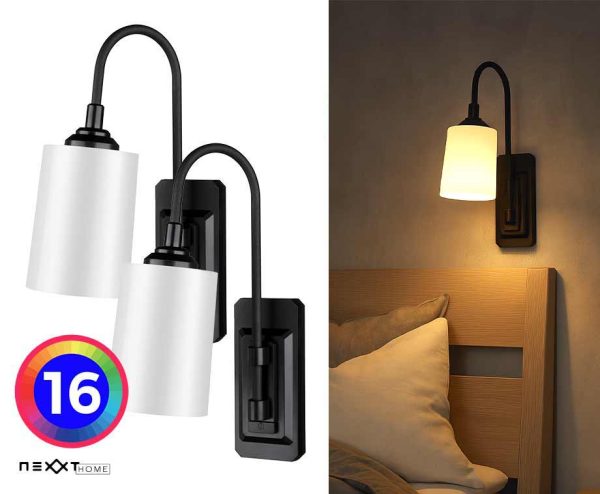 Draadloze Muurlamp Met Warm Wit En Kleuren