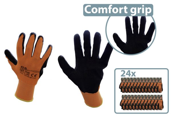24-pack GS 'heavy duty' werkhandschoenen - Dames en Heren