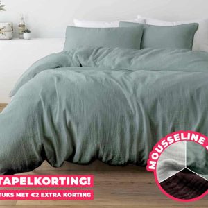 100% Katoenen Mousseline Dekbedbedovertrekset