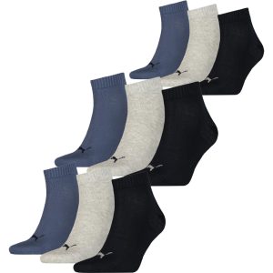 Puma Quarter Sokken Plain 9-pack Navy / Grey / Nightshadow Blue-35/38