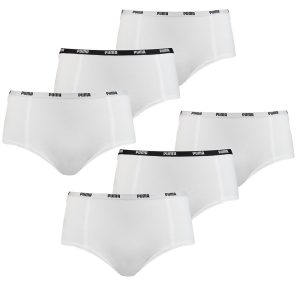 Puma Mini Short Dames Wit 6-Pack -L