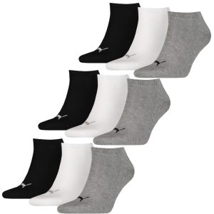 Puma Sneakersokken Plain 9-pack Zwart / Wit / Grijs-39/42
