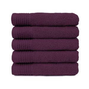 The One Handdoek Deluxe 50x100 550 gr Plum (5 stuks)