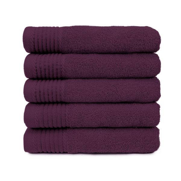 The One Handdoek Deluxe 50x100 550 gr Plum (5 stuks)