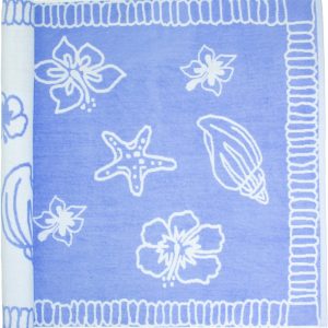 The One Towelling Strandhanddoek Hawaii 90 x 190cm Purple / White