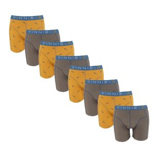 Vinnie-G Boys Kinder boxershorts Wakeboard Grey - Print - 8-pack-128/134