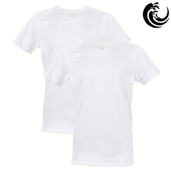 Vinnie-G Heren T-shirt Ronde hals Wit 2-pack-S