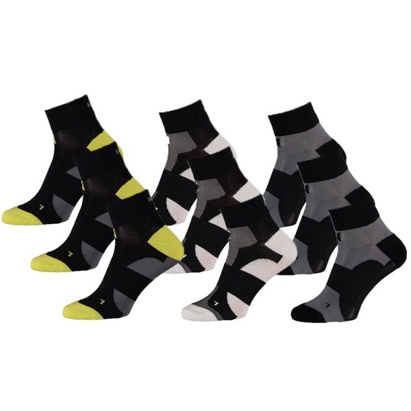 Xtreme Fietssokken Quarter 9-pack Multi Black-45/47