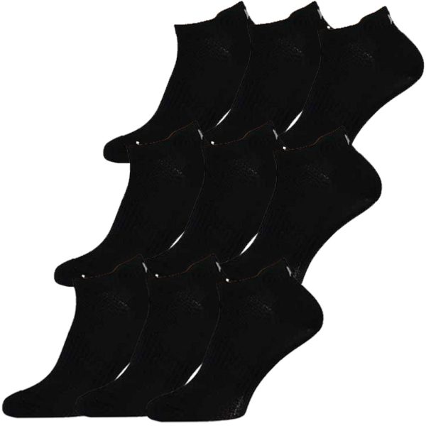 Xtreme Fitness Sneakersokken 9-pack Zwart-42/45